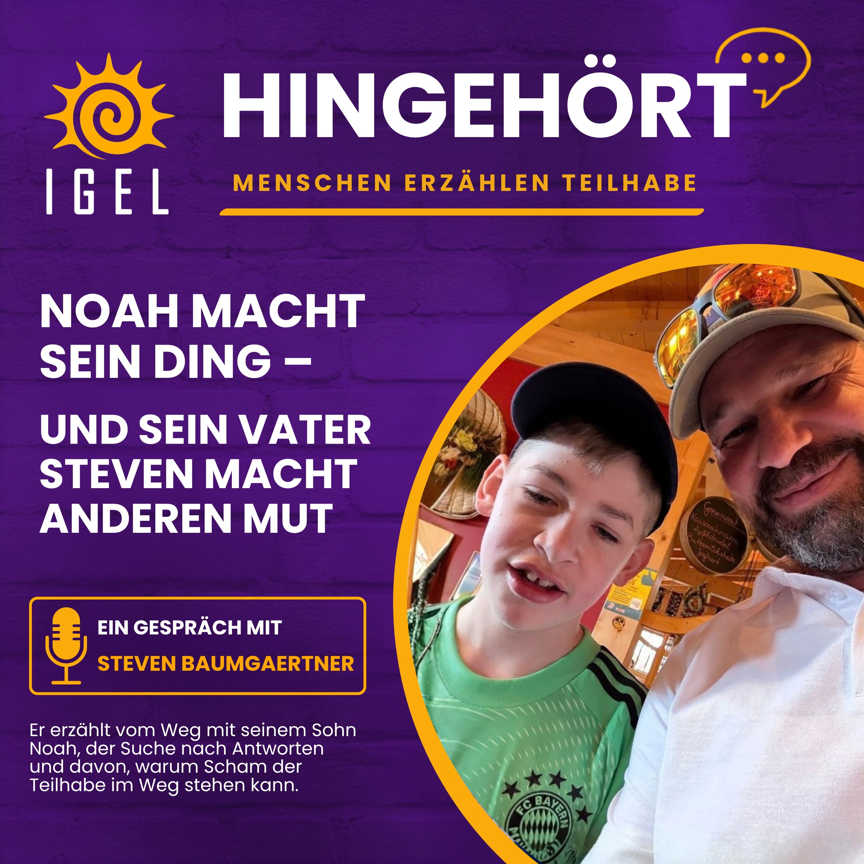 Cover des IGEL-Podcast mit dem Titel Noah macht sein Ding