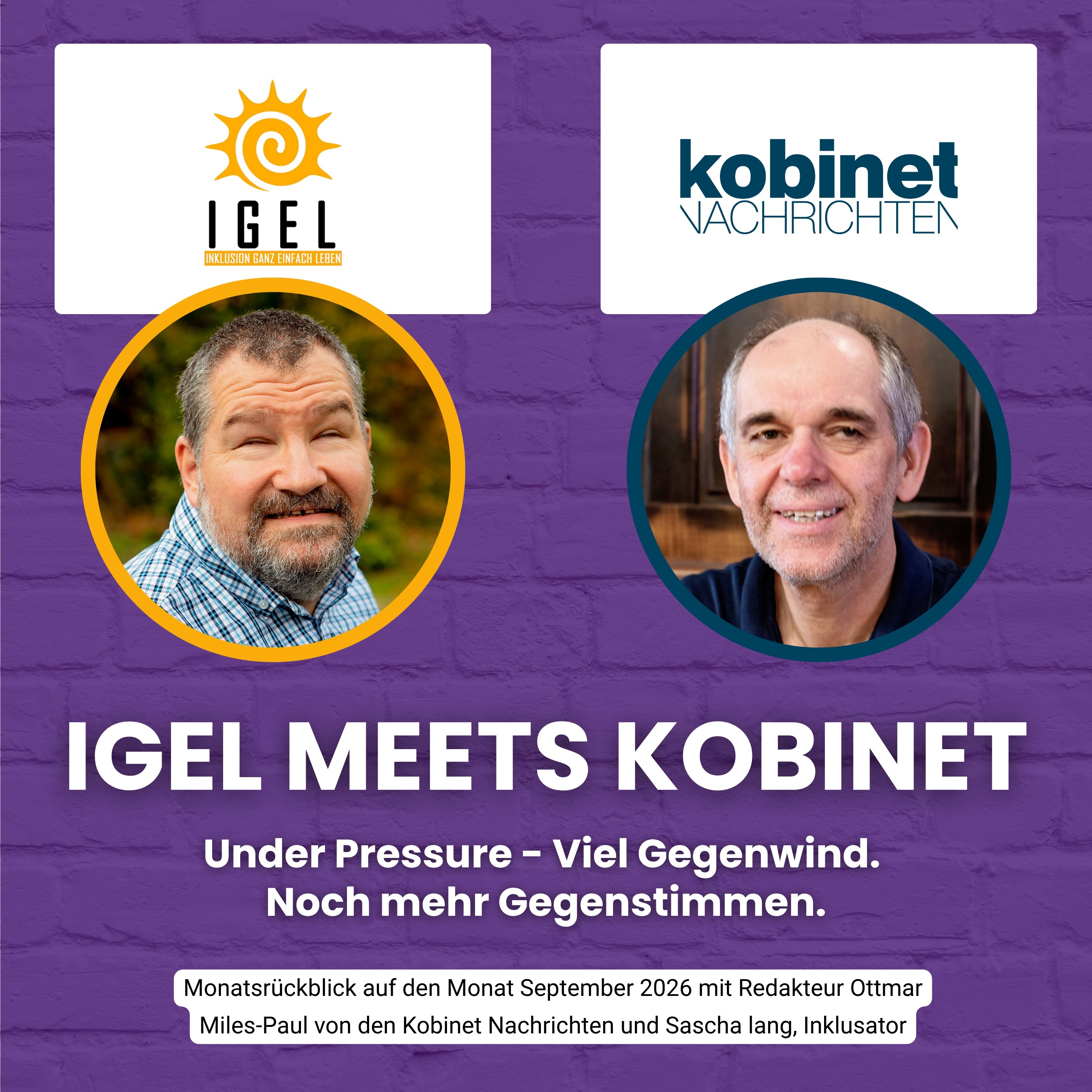 Cover des IGEL-Podcast mit dem Monatsrückblick auf die Behindertenpolitik im September 2026