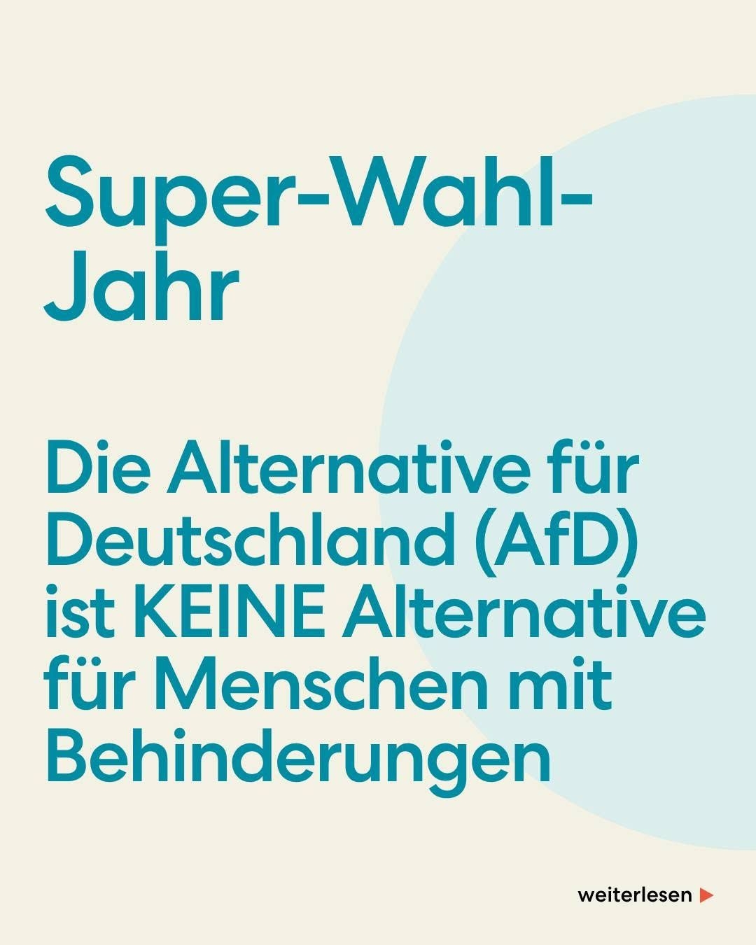 Sharepic warum AfD KEINE Alternative für behinderte Menschen ist