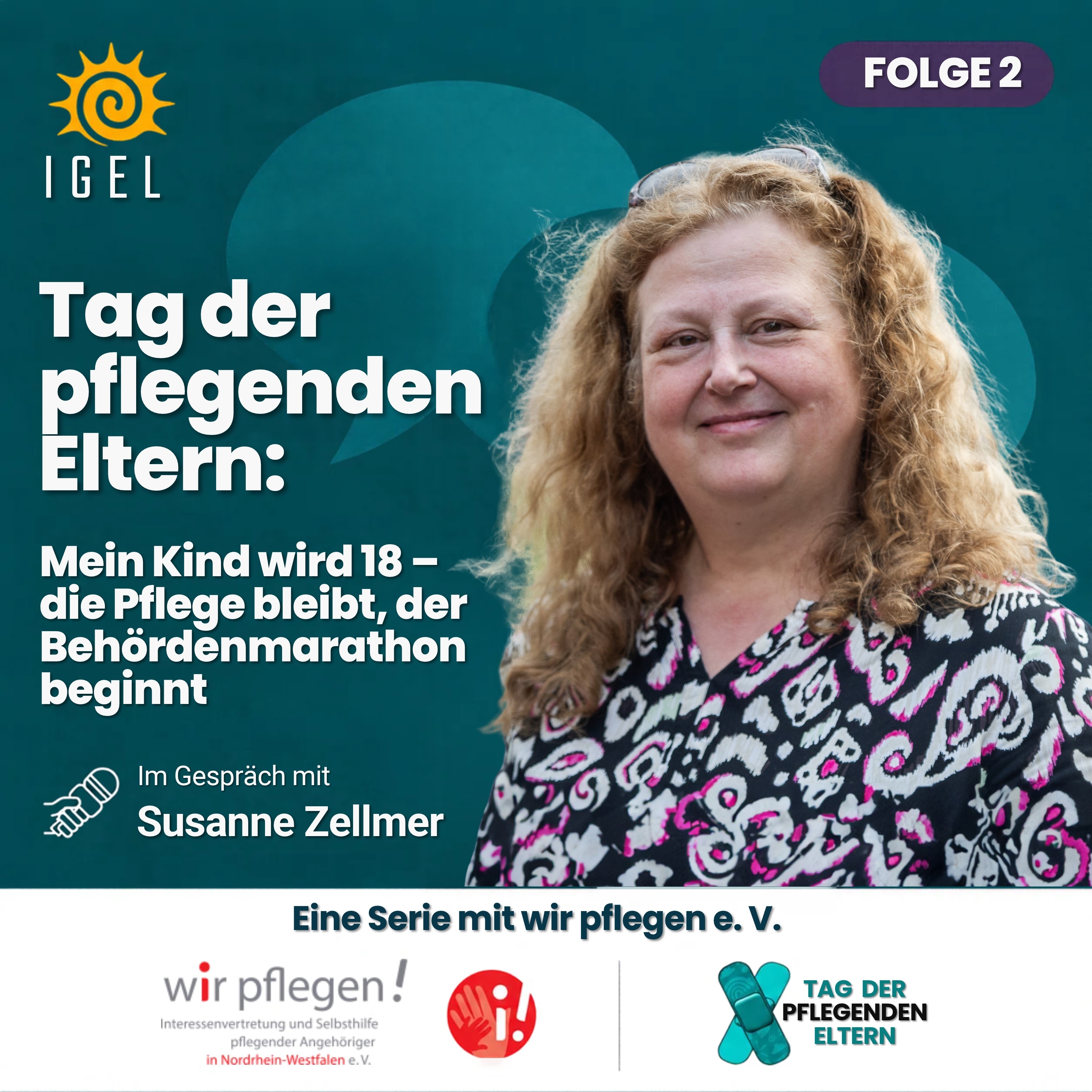 Cover des IGEL-Podcast zum Tag der pflegenden Eltern
