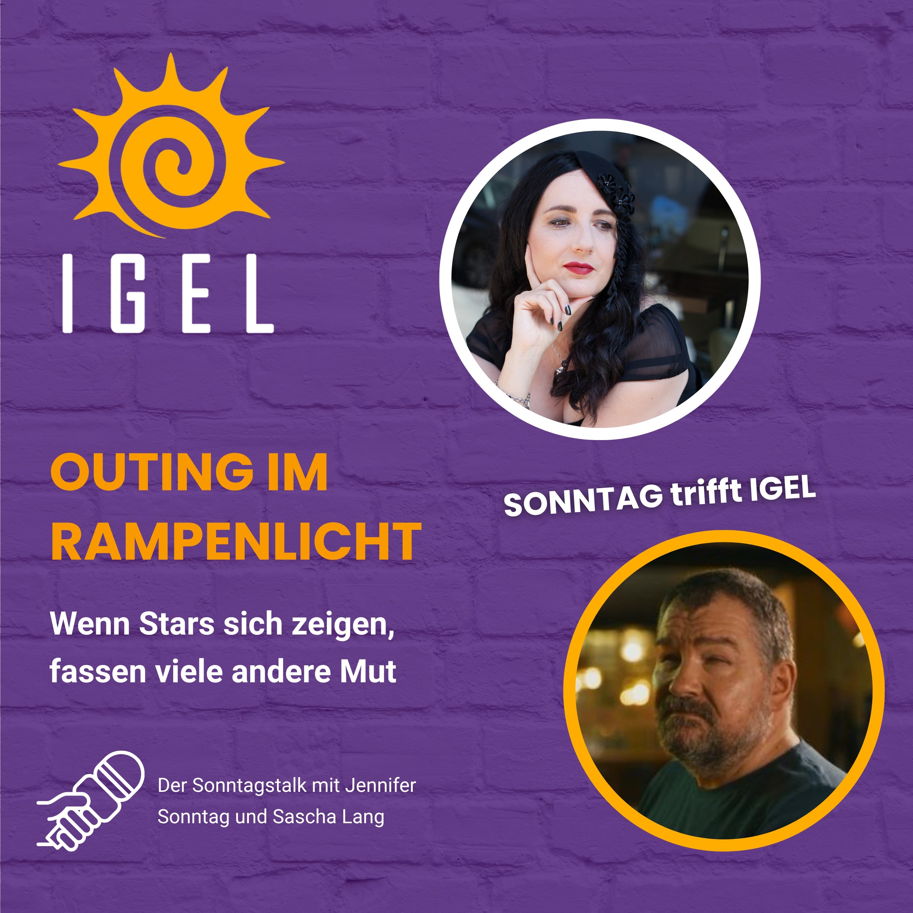Cover des IGEL-Podcast Outing im Rampenlicht