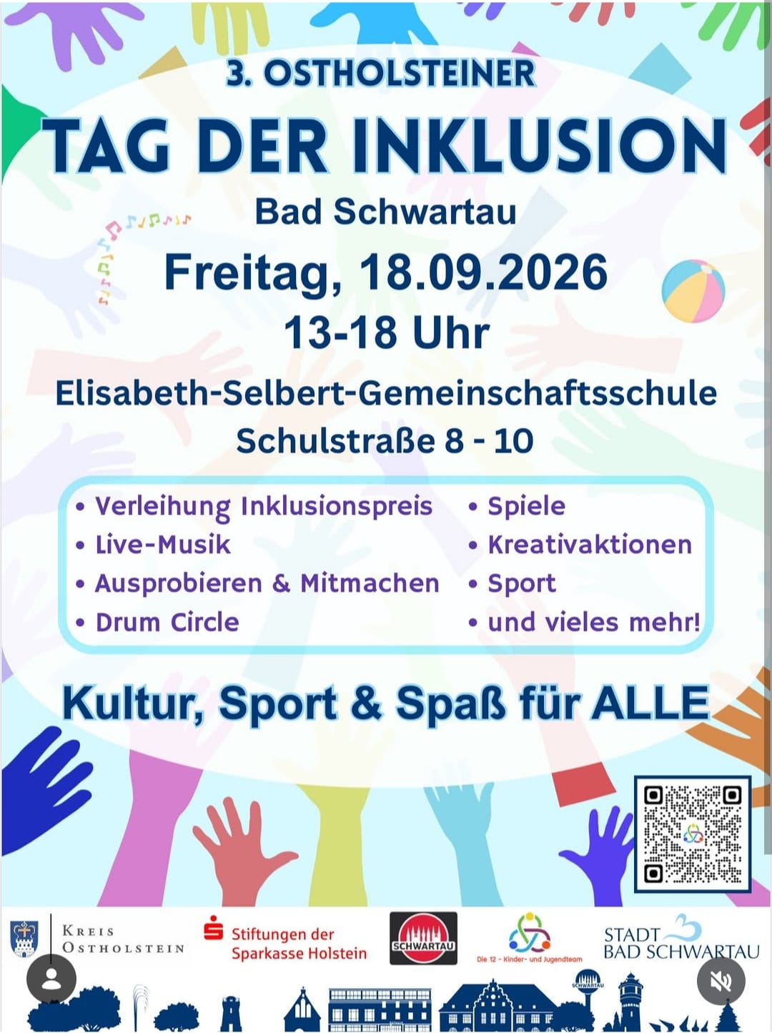 Plakat zum 3. Ostholsteiner Tag der Inklusion in Bad Schwartau