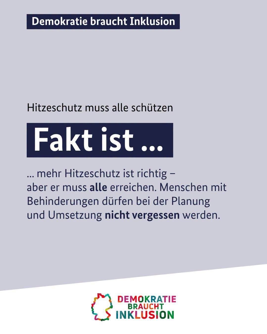 Sharepic von Jürgen Dusel: Hitzeschutz muss alle schützen
