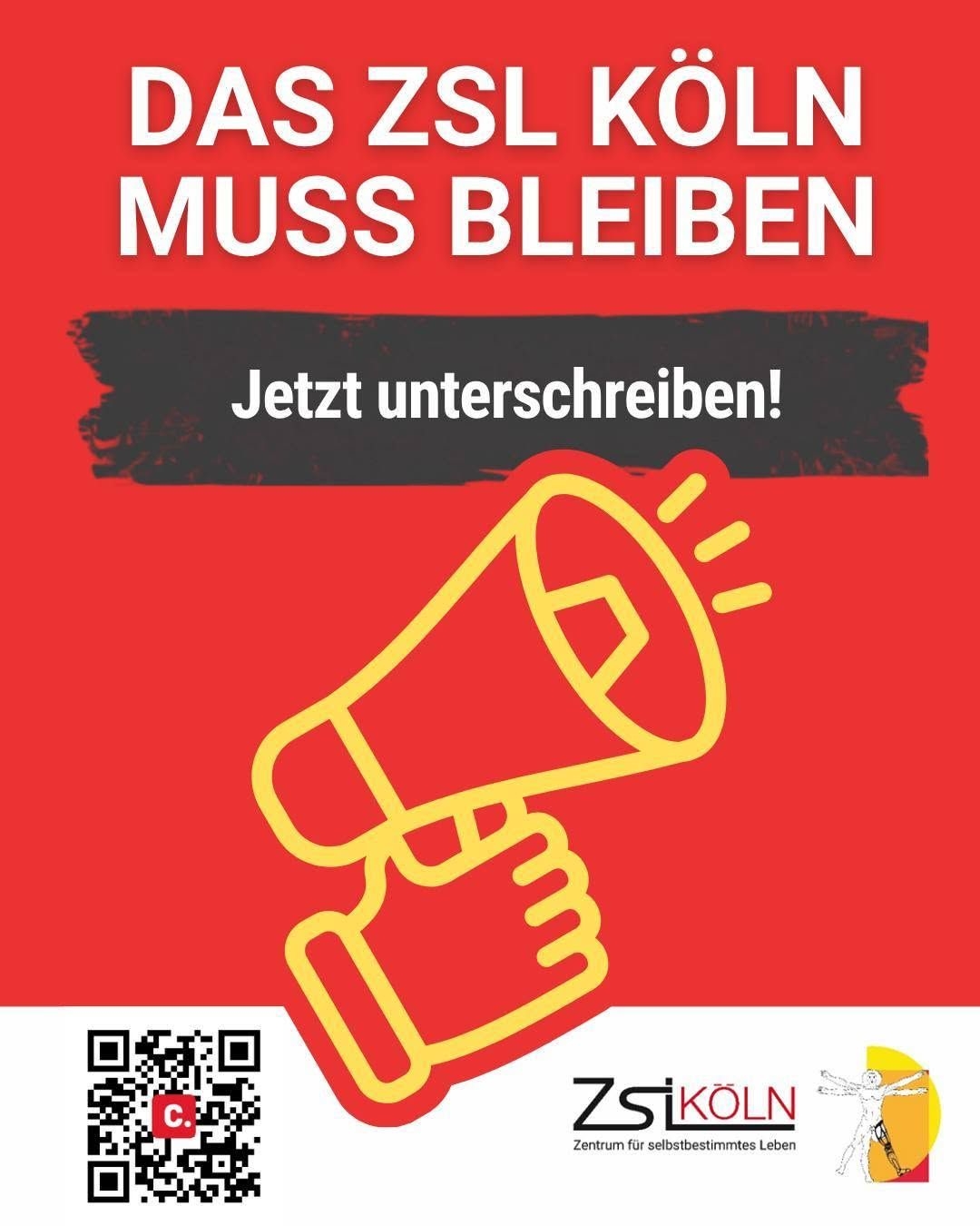 Sharepic zur Petition für den Erhalt des ZsL Köln