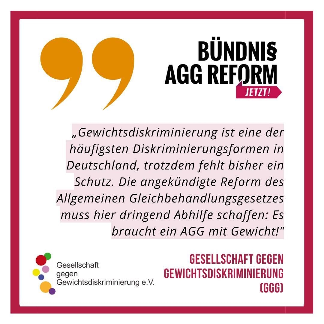 Sharepic zur Gewichtsdiskriminierung und der Forderung für das AGG