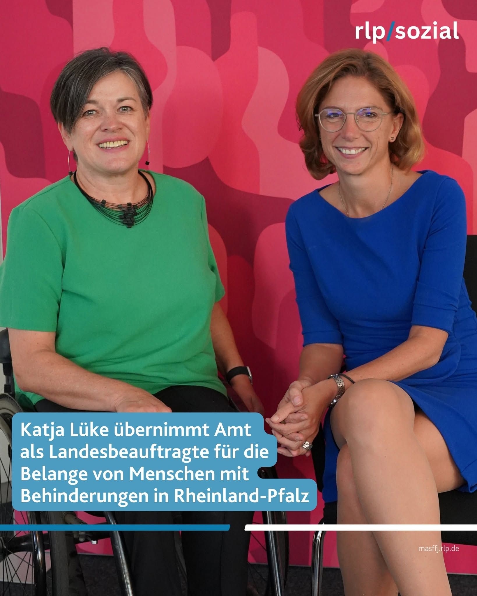 Katja Lüke und Sabine Bätzing-Lichtenthäler beim Austausch