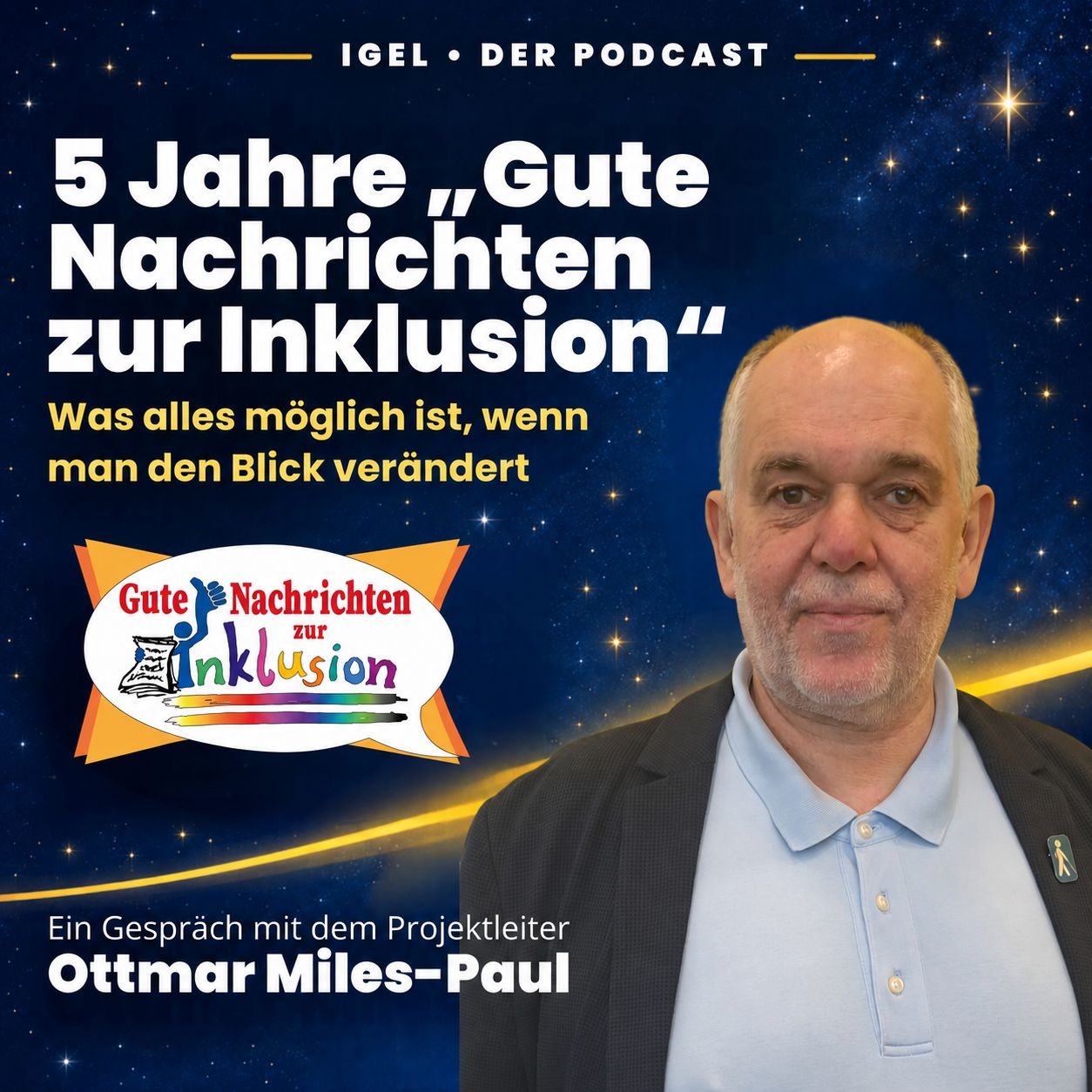 Cover des IGEL-Podcast zu 5 Jahre gute Nachrichten zur Inklusion